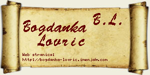 Bogdanka Lovrić vizit kartica